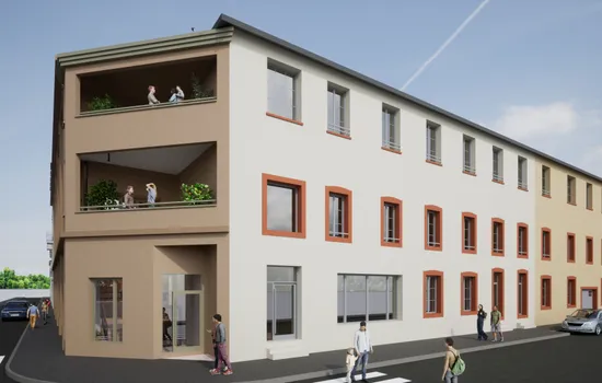Rénovation partielle et réagencement de l'immeuble La Belle Époque à Roanne, projet immobilier avec ascenseur et accès PMR.